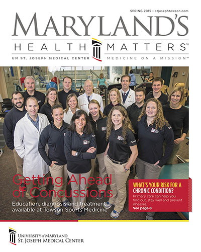 Maryland's Health Matters front cover showcasing Getting Ahead of Concussions article